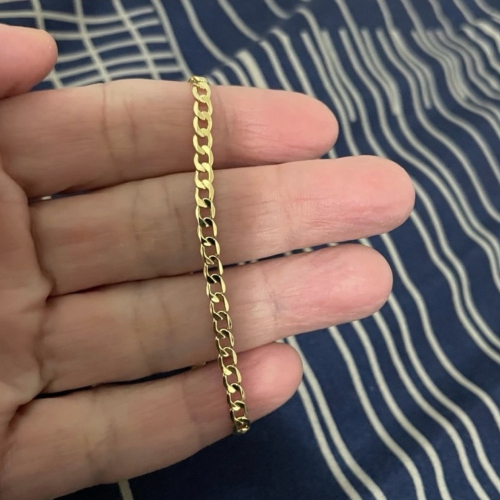 Solid Gold 14K Dainty Link Bracelet 7”